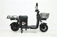 Scooter électrique 48V avec moteur arrière sans balais, batterie au plomb-acide, autonomie de 25-35 km, double suspension, frein à disque hydraulique, pour transport de nourriture/charge