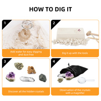 Kit de Excavación de Gemas, Planeta Tierra, Proyecto de Ciencias Geográficas, Set Educativo STEM, Colección de Minerales y Rocas, Caja de Descubrimiento, Herramientas y Equipo