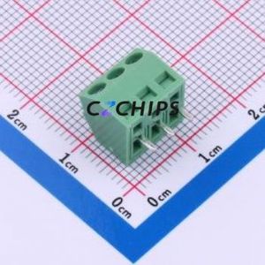 MX127S-3.5-03P-GN01-Cu-Y-A Screw Terminal Block Through hole Component (THT),P=3.5mm Connector 1x3P 3.5mm Green Through Hole - Product Image 2