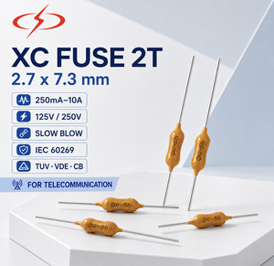 XC FUSE PICO-Schmelzsicherung 2T 2,7x7,3 mm 250mA-10A 125-250V AC gemäß IEC 60269 TÜV/VDE/CB für Telekommunikationsgeräte - Product Image 3