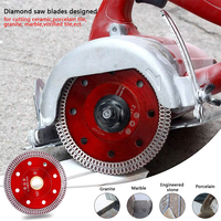 4 pouces 105/115/125mm Super Thin Mesh Turbo Rim Angle Grinder Diamond Cutting Disc Saw Blade for Porcelain Tile Granit Marble