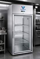 Vitrine Réfrigérée Verticale en Acier Inoxydable pour Fruits, Compresseur Monté en Haut, Vitrine Commerciale pour Légumes, Refroidissement par Air, Sans Givre