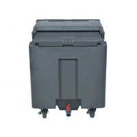 Caddie à glace en plastique, chariot de rangement, isolé, avec roues, 110l, offre spéciale