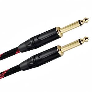 <b>Instrumentation</b> Cable 6.35mm Male To Male Nylon Sheath Braid Shielding For Electronic <b>Keyboards</b> Guitars Basses - Product Image 2