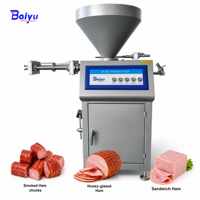 Machine à farcir les saucisses pneumatique quantitative 30L 50L en acier inoxydable avec moteur, remplisseuse sous vide haute rigidité professionnelle pour viande