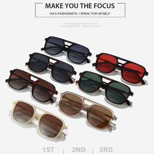 Gafas de Sol Polarizadas con Marco Grande Vintage 2025, Logotipo Personalizado, Protección UV400, Doble Puente, Cuadradas, para Hombre y Mujer - Product Image 4