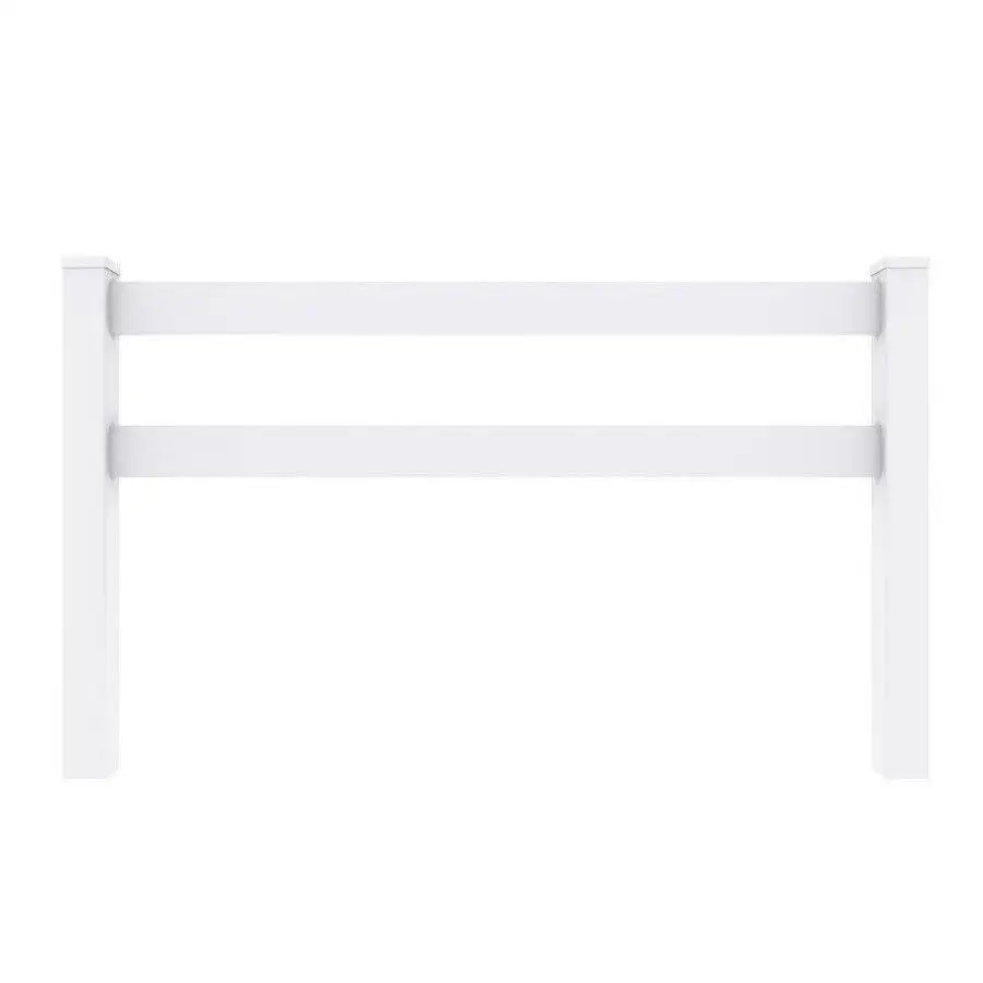 White PVC 2 Rails Horse Fence Flex Fence Horse Fence For Ranch Paddock Rot Proof And Waterproof For Rode Home Garden