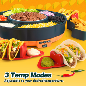 Nouvel Arrivage Kit Taco Tuestday : Support <span class=keywords><strong>à</strong></span> Tacos, Ensemble de <span class=keywords><strong>Fondue</strong></span>, Assiette BBQ avec Fonction Fondoir <span class=keywords><strong>à</strong></span> Chocolat, Plateau <span class=keywords><strong>à</strong></span> Fruits Rotatif Démontable pour Fêtes - Product Image 5