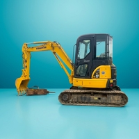 Mini-excavatrice sur chenilles PC40, petite excavatrice de marque japonaise, 4 tonnes, d'occasion, mini-excavatrice PC40