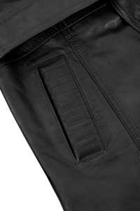 Chaqueta Acolchada con Capucha para Mujer, 100% Cuero Nappa Negro Genuino, Diseño Acolchado Cálido, Herrajes YKK, Marca Privada OEM, Invierno - Product Image 5