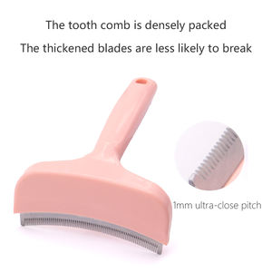 Peine para Eliminar Pelo de Mascotas de Acero Inoxidable Ecológico con Logotipo Personalizado de Fábrica 2026, Cuchilla Curva para Perros y Gatos - Herramientas de Aseo - Product Image 5