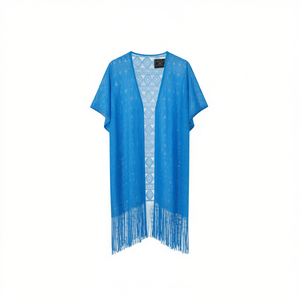 Copricostume da Spiaggia con Motivo a Diamanti, Cardigan Regolabile, Abbigliamento da Mare - Product Image 2