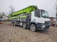 Pompe à béton sur camion diesel Zoomlion CIFA Putzmeister d'occasion 2020 56m Mega 180m/h Vert