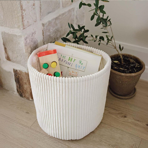 Wäsche korb Tragbarer Griff Hohe runde reine moderne Dekoration Vorrats behälter Gewebte Baumwoll seil Wäsche körbe - Product Image 5
