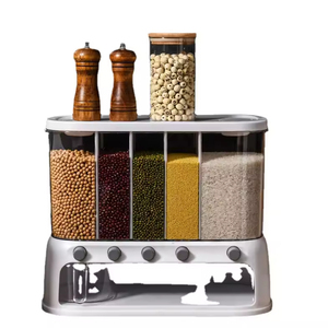 Conteneur de stockage multifonction moderne nordique en verre de 12 L, pliable, avec couvercle rabattable, hermétique, pour la conservation des aliments - Product Image 6