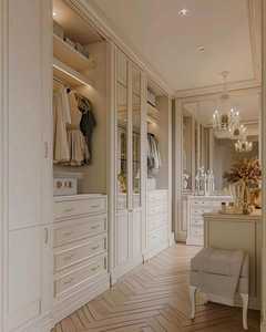 Design moderne Armoires en bois massif en métal Caractéristique lumineuse Chambre à coucher Maison Appartement Vestiaire Utilisation directe en usine Rangement meubles Salle de sport - Product Image 6