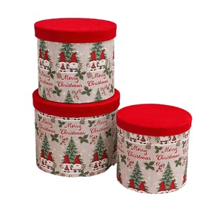 Christmas <b>Round</b> <b>Gift</b> Folding <b>Gift</b> Set Trio - Customizable according to demand - Product Image 1