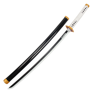 40.5 en bois épée démon tueur <span class=keywords><strong>Sabito</strong></span> Anime arme accessoires enfants jeu de rôle jouets Katana épées en bois pour Cosplay jouant garçons - Product Image 1