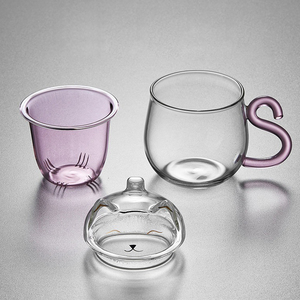 <span class=keywords><strong>Mug</strong></span> à thé en verre en forme de <span class=keywords><strong>chat</strong></span> mignon 480 ml, tasse <span class=keywords><strong>infuseur</strong></span> en verre borosilicate avec poignée queue de <span class=keywords><strong>chat</strong></span>, tasse à thé créative pour bureau et maison, cadeau - Product Image 2