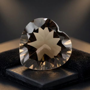 Cuarzo Ahumado Natural de Corte Corazón de 15 mm, Certificado por IGI, Gemas Sueltas Facetadas de Alta Calidad |   Precio de Fábrica al por Mayor para Joyería - Product Image 4