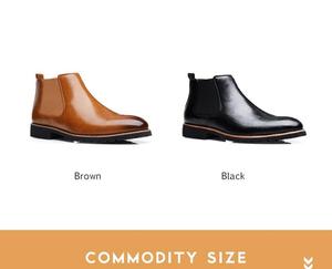 <span class=keywords><strong>Bottes</strong></span> <span class=keywords><strong>Chelsea</strong></span> en <span class=keywords><strong>cuir</strong></span> synthétique pour hommes, semelle épaisse, antidérapantes, avec bande élastique, pour le travail, les occasions décontractées et le quotidien - Product Image 6