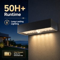 Lampe murale solaire LED personnalisée avec logo OEM, 6W 900LM 6000K, lumière du jour, mode intelligent pour hôtel, allée, entrée de garage