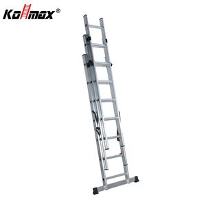 Échelles en aluminium à 3*7 marches pour usage domestique, échelles pliantes stables, 4 m, 3 sections, échelle extensible personnalisable, 330 lb, EN131 - Product Image 5