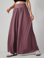 Nouveau pantalon long ample de danse pour femme, style européen et américain, pantalon décontracté drapé, pantalon taille haute à jambes larges pour l'été et les activités.