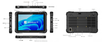 Tablette industrielle 10,1 pouces avec processeur huit cœurs, protection IP67, étanche et résistante aux chutes, lecteur de codes-barres