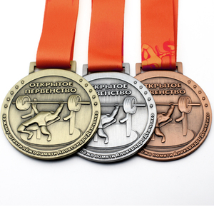Diseña tu propia medalla de oro 3D de aleación de zinc en blanco para maratón, medallas personalizadas con cintas, medalla deportiva de metal. - Product Image 1