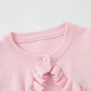 Nouvelle Collection Automne : Cardigan en Coton Tricoté pour Bébé Fille, Manteau Enfant Couleur Unie à Col Rond, Pull Châle pour Tout-Petits - Product Image 6