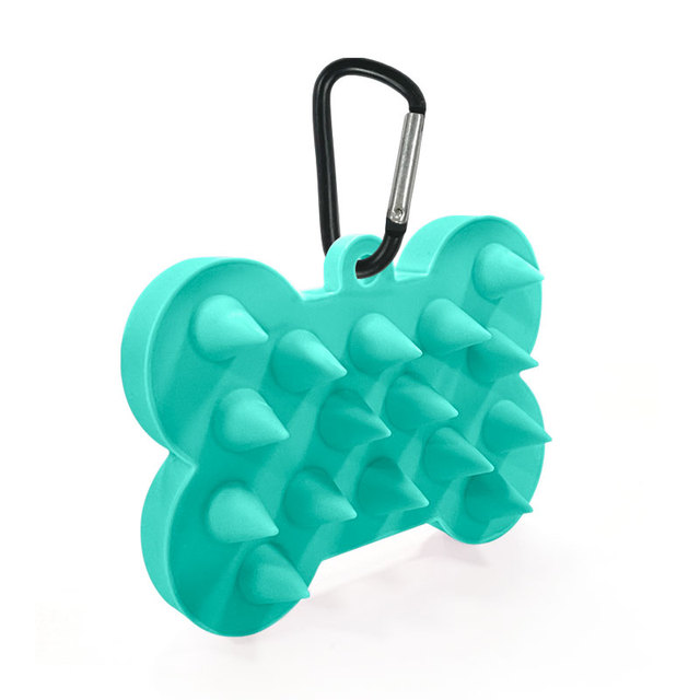 Wholesale Custom Long-Bean Tooth Massage Shampoo Comb Silicone Scalp Cleaning Brush for Bathing for Pet Cleaning & Bathing