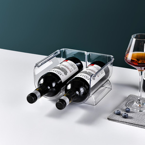 Support de bouteilles de vin en plastique Transparent, support Vertical en empilable, pour bouteilles d'<span class=keywords><strong>alcool</strong></span>, modèle - Product Image 4