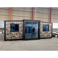 Maison extensible à double aile de 20 pieds, maison préfabriquée pliable pour logement résidentiel