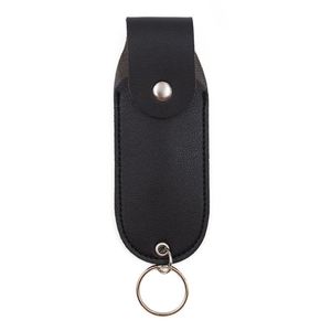 Pu Leather Keychain Portable Holder With <b>Key</b> <b>Ring</b> for Travel Slim Lipstick Sleeve Storage Pouch - Product Image 1