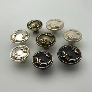 欧洲古银青铜象牙黑金锌长条环旋钮热厨房拉柜门把手 - Product Image 5