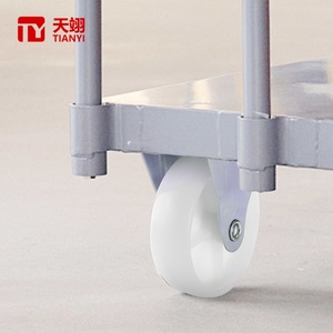 Silent Industrial Furniture Casters <b>with</b> Brake Easy-to-Install 360° Swivel PP Material for Kitchen Hotel Bedroom Furniture - Product Image 2