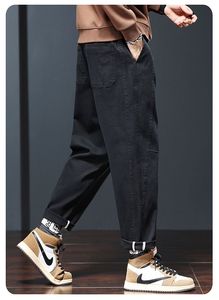 <span class=keywords><strong>Pantaloni</strong></span> Casual Cargo da <span class=keywords><strong>uomo</strong></span> 100% <span class=keywords><strong>pantaloni</strong></span> Multi-<span class=keywords><strong>tasche</strong></span> tinti in <span class=keywords><strong>cotone</strong></span> tinta unita <span class=keywords><strong>con</strong></span> <span class=keywords><strong>tasche</strong></span> <span class=keywords><strong>laterali</strong></span> Plus Size vita media diritta - Product Image 2