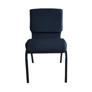 Wholesale Sales New Design Church Chair Metal Stackable Auditorium Seat Linen Fabric Church Chairs For Sale