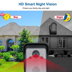 2.4GHz <strong>Wireless</strong> 7''Touch Key Screen Video Door Phone <strong>Intercom</strong> Access Control System Doorbell Camera Night Vision - Product Image 6