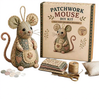 Articles de décoration pour la maison à faire soi-même avec des figurines de souris en tissu tissé à la main