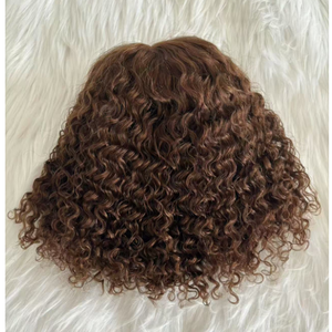 Nouvelle perruque courte bouclée en <span class=keywords><strong>cheveux</strong></span> humains, qualité supérieure, <span class=keywords><strong>cheveux</strong></span> brésiliens Mink, perruques avec fermeture en dentelle 2x6 Kim, vente en gros, perruque en <span class=keywords><strong>cheveux</strong></span> humains pas chère - Product Image 4