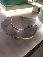 Table basse ronde en acier inoxydable de qualité supérieure, style unique pour salon et chambre