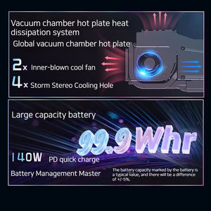 Pour MSI Stealth 18 2025 Nouveau <span class=keywords><strong>Ryzen</strong></span> AI9HX 370 Ordinateur portable de jeu E-Sports 18 pouces RTX5090 260W Double Refroidissement 64G DDR5 2T pour - Product Image 5