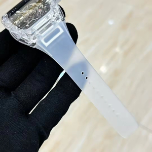 2026 New Classic Luxury Crystal Sapphire Hollow Mechanical <b>Watch</b>, Tonneau High-Quality Men's Wristwatch - Product Image 5