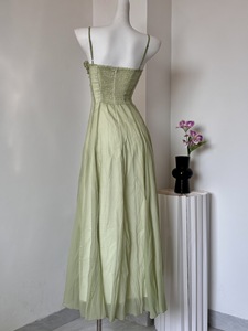 Nuovo Stile Sexy Abito con Spalle Scoperte in Pizzo e Chiffon, Vestito <span class=keywords><strong>da</strong></span> Cerimonia a Linea A, Elegante e Snellente Abito <span class=keywords><strong>da</strong></span> Damigella - Product Image 3