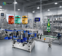 Machines d'étiquetage spécifiques aux bouteilles, machine d'étiquetage du dessus des bouteilles, machine d'étiquetage pour bouteilles avec logo