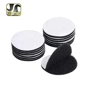 JieHuan custom 100%nylon eco-friendly circular Velcroes patch adhesive fastener die cut hook and loop sticky dots for toys