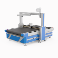 Machine de découpe de cuir automatique efficace à couteau chaud et à couteau oscillant avec PLC Ruida, projecteur de pompe et table à vide