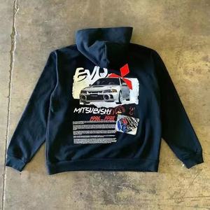 High Quality Custom Logo Drop Shoulder Unisex Hooded Sweatshirt 100% Cotton Pullover Autumn ODM Plain Dyed <b>Mens</b> <b>Hoodies</b> - Product Image 2